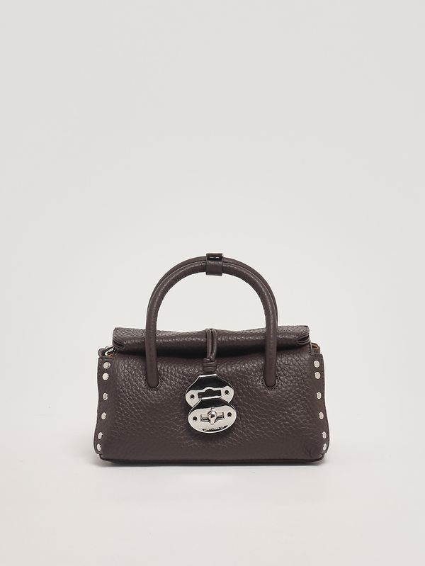 Damenhandtasche Dotta Centauro Baby aus genarbtem Leder Brown Castel Del Monte Zanellato
