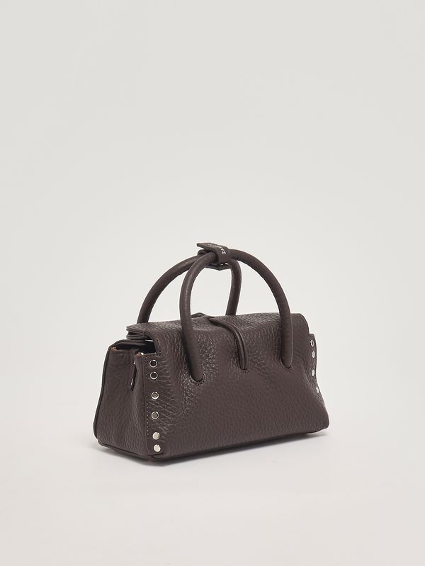 2. Damenhandtasche Dotta Centauro Baby aus genarbtem Leder Brown Castel Del Monte Zanellato 0687501120000 b