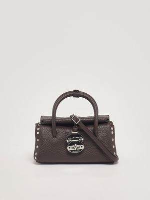 3. Damenhandtasche Dotta Centauro Baby aus genarbtem Leder Brown Castel Del Monte