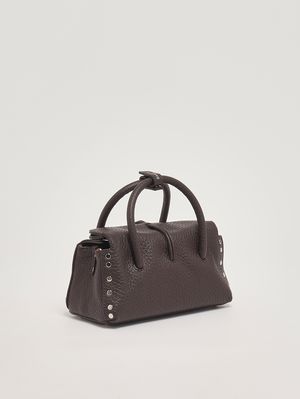 2. Damenhandtasche Dotta Centauro Baby aus genarbtem Leder Brown Castel Del Monte