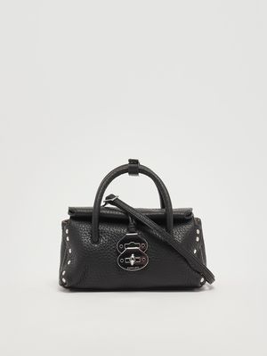 3. Damenhandtasche Dotta Centauro Baby aus genarbtem Leder Schwarz