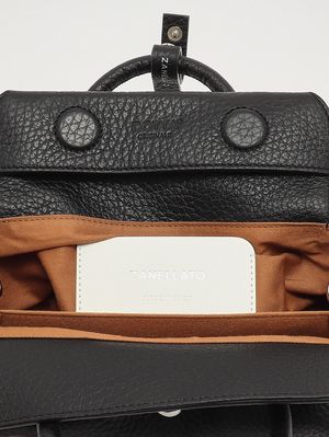 5. Damenhandtasche Dotta Centauro Baby aus genarbtem Leder Schwarz