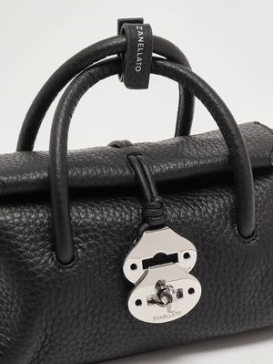4. Damenhandtasche Dotta Centauro Baby aus genarbtem Leder Schwarz