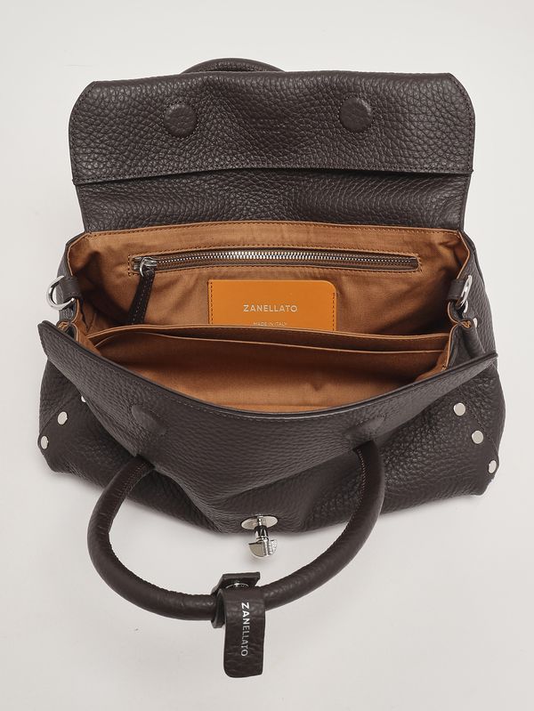 4. Damenhandtasche Dotta Centauro S aus genarbtem Leder Brown Castel Del Monte Zanellato 0687501120000 s