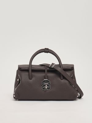 3. Damenhandtasche Dotta Centauro S aus genarbtem Leder Brown Castel Del Monte