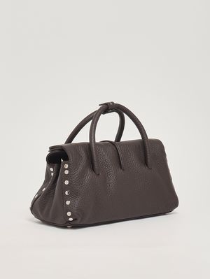 2. Damenhandtasche Dotta Centauro S aus genarbtem Leder Brown Castel Del Monte