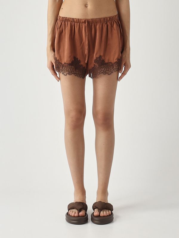 Kammy Damen-Shorts aus Seide Braun MC2 Saint Barth
