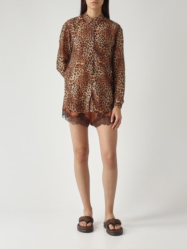 2. Kammy Damen-Shorts aus Seide Braun MC2 Saint Barth kmm0001