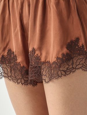 5. Kammy Damen-Shorts aus Seide Braun