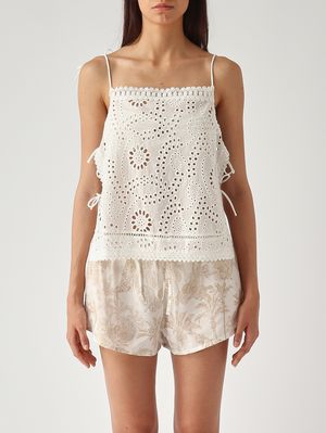 1. Top femme Stephie en coton Blanc