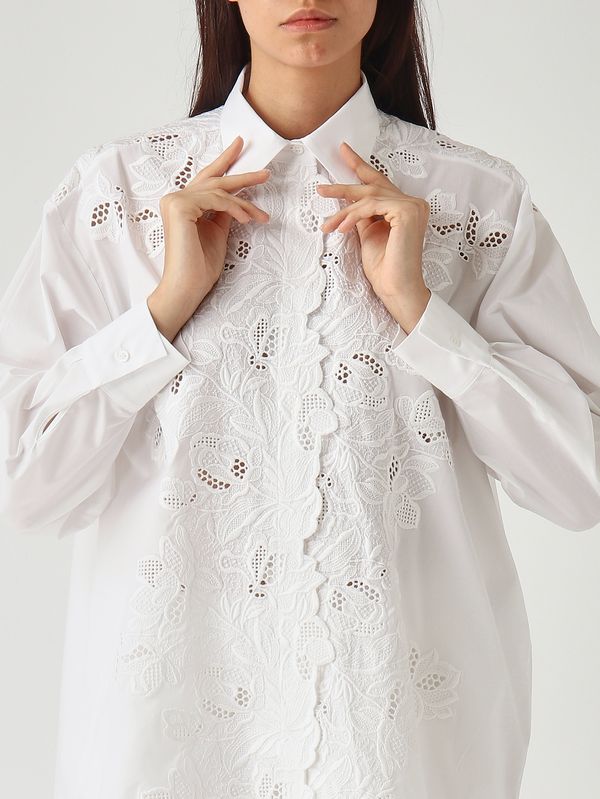 5. Women's stretch cotton shirt White Ermanno Scervino d484k301qdv