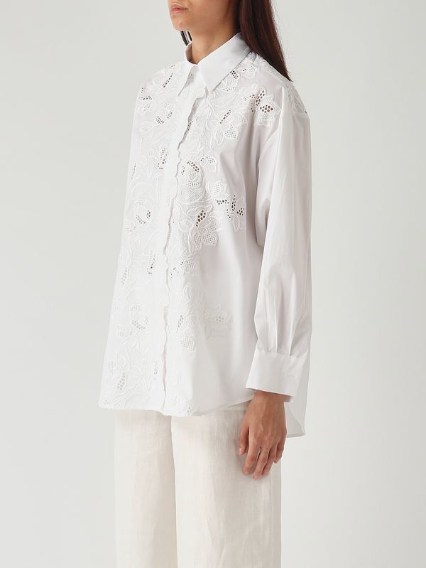 3. Women's stretch cotton shirt White Ermanno Scervino d484k301qdv