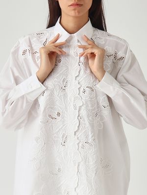 5. Women's stretch cotton shirt White