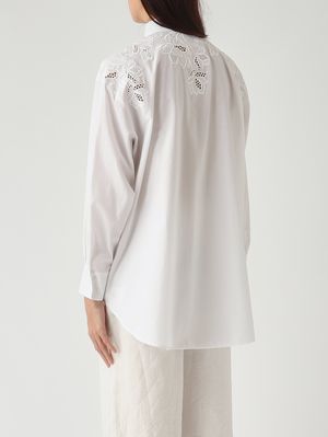 4. Women's stretch cotton shirt White