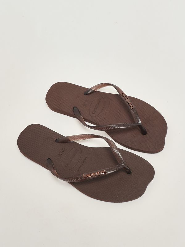 2. Infradito donna Slim Split in gomma EVA Marrone Scuro Havaianas 4150398