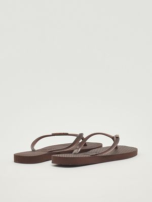 3. Infradito donna Slim Split in gomma EVA Marrone Scuro