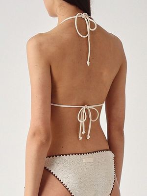 2. Top de bikini para mujer Guiana de tejido crinkle Marfil
