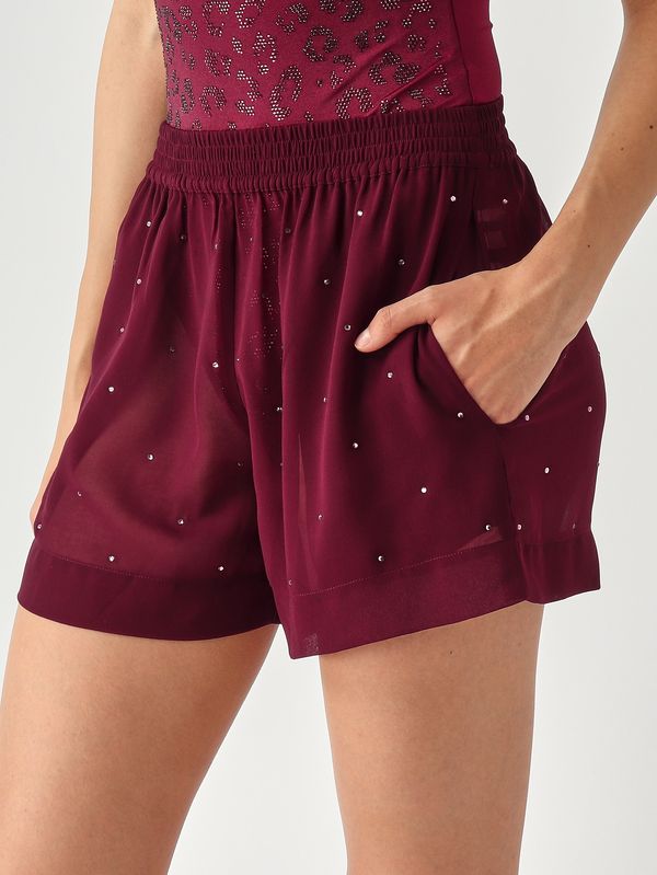 5. Short Meave pour femme en georgette Framboise MC2 Saint Barth mea002