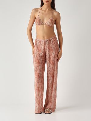 3. Damen-Top Leah mit Overlock-Nähten aus Stretch-Viskose-Mix Lurex-Schlangenoptik 20