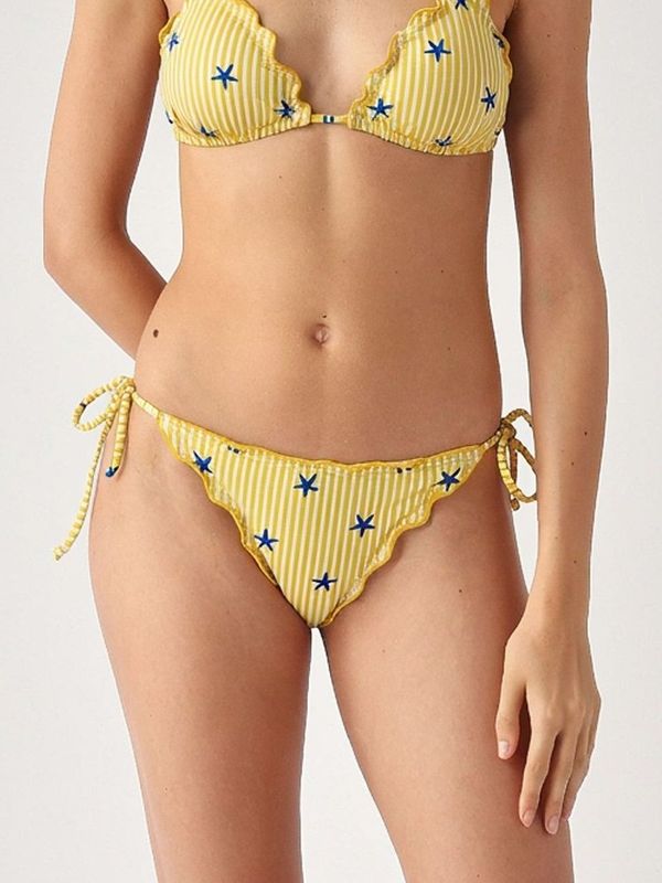Braguita de bikini para mujer Miami con estampado Amarillo MC2 Saint Barth