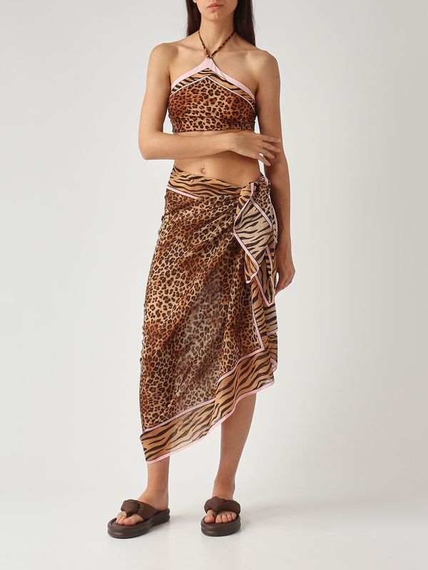 3. Damen-Slip Marielle aus Stretchmaterial Sand Leopard Foulard 1921 MC2 Saint Barth mrl0001