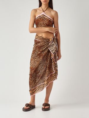 3. Damen-Slip Marielle aus Stretchmaterial Sand Leopard Foulard 1921
