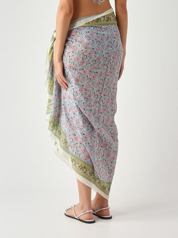 4. Pareo para mujer Thaiti de algodón y seda Voile de seda Jaipur Harmony 31 MC2 Saint Barth tait001
