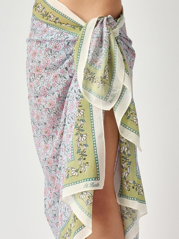 5. Pareo para mujer Thaiti de algodón y seda Voile de seda Jaipur Harmony 31 MC2 Saint Barth tait001