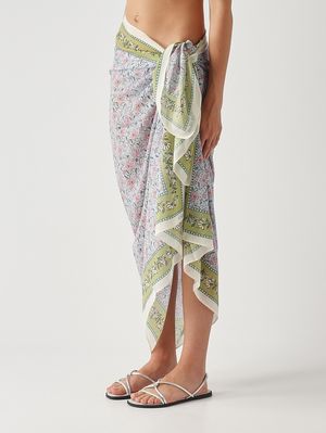 3. Pareo para mujer Thaiti de algodón y seda Voile de seda Jaipur Harmony 31