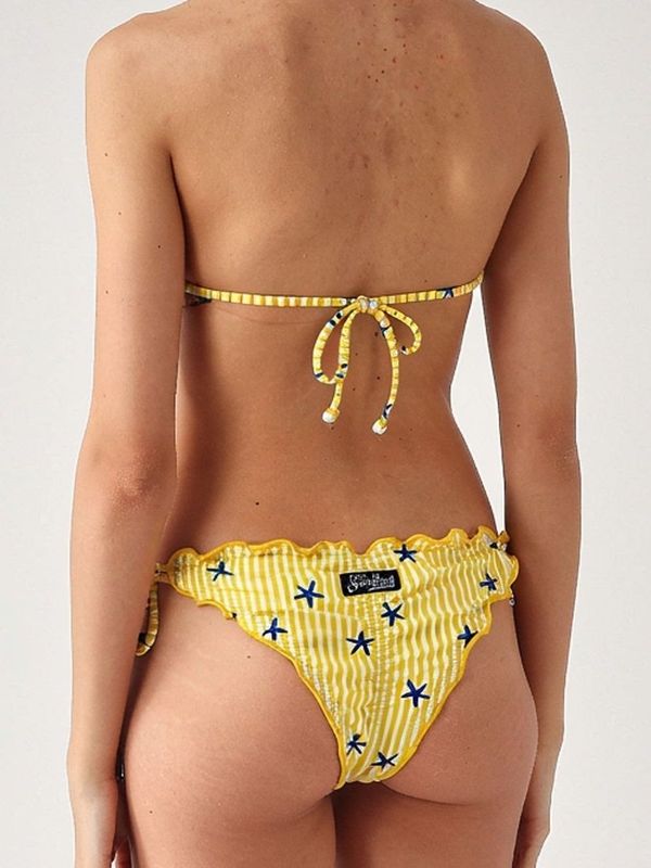 2. Top de bikini para mujer Sagittarius con estampado Amarillo MC2 Saint Barth sag0001