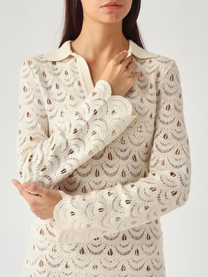 5. Damenkleid Ilary aus Baumwolle und Nylon Gehäkelte Muschel-Pailletten 10