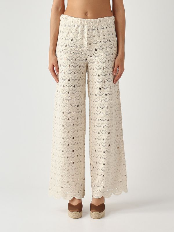1. Damenhose Inez aus Baumwolle und Nylon Gehäkelte Muschel-Pailletten 10 MC2 Saint Barth ien0002