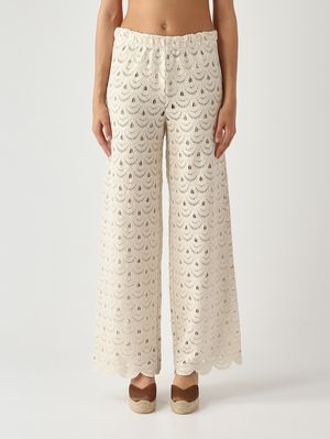 1. Damenhose Inez aus Baumwolle und Nylon Gehäkelte Muschel-Pailletten 10