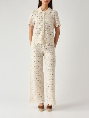 2. Damenhose Inez aus Baumwolle und Nylon Gehäkelte Muschel-Pailletten 10
