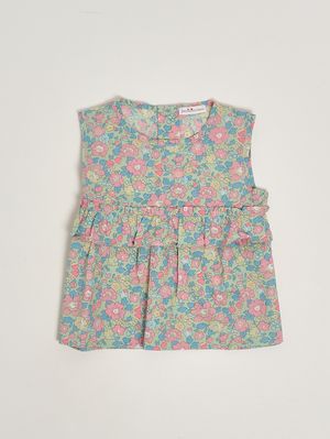 1. Top de algodón para recién nacida Liberty Verde