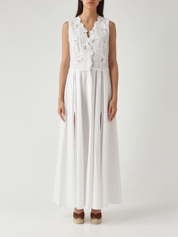 1. Abito donna in cotone stretch Bianco Ermanno Scervino d484q301qdv