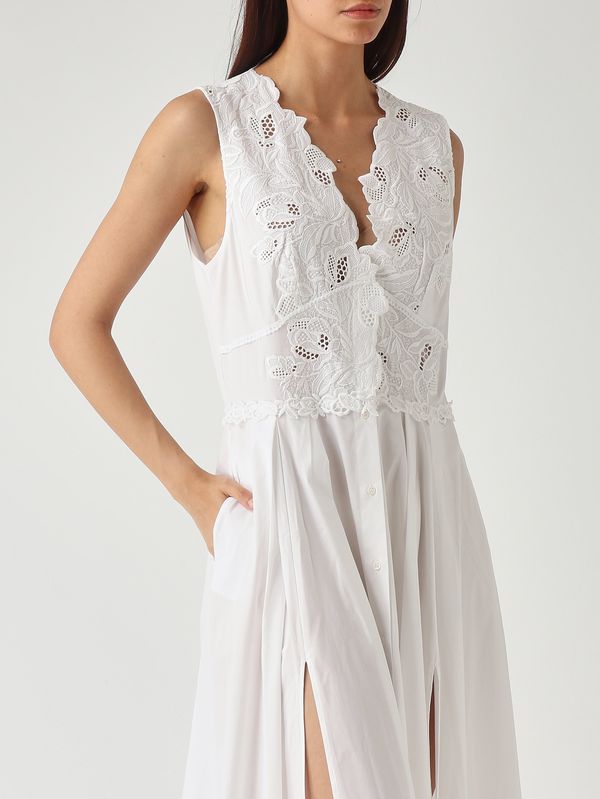 5. Abito donna in cotone stretch Bianco Ermanno Scervino d484q301qdv