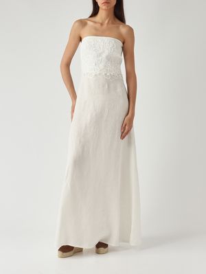 2. Damenkleid aus Leinen Weiß