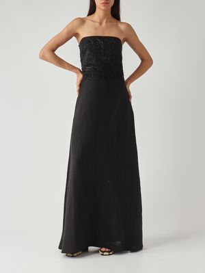 2. Damenkleid aus Leinen Schwarz