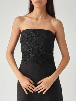 5. Damenkleid aus Leinen Schwarz