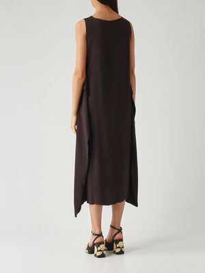 4. Libby women's stretch viscose dress Dark chocolate