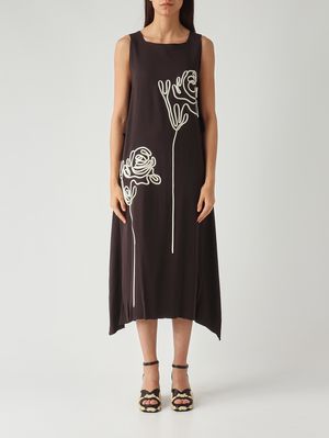 1. Libby women's stretch viscose dress Dark chocolate