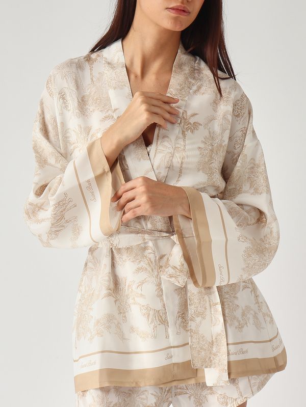 5. Kimono donna Carly in seta Silk Habotai Foulard Jungle Oc MC2 Saint Barth cyr0001