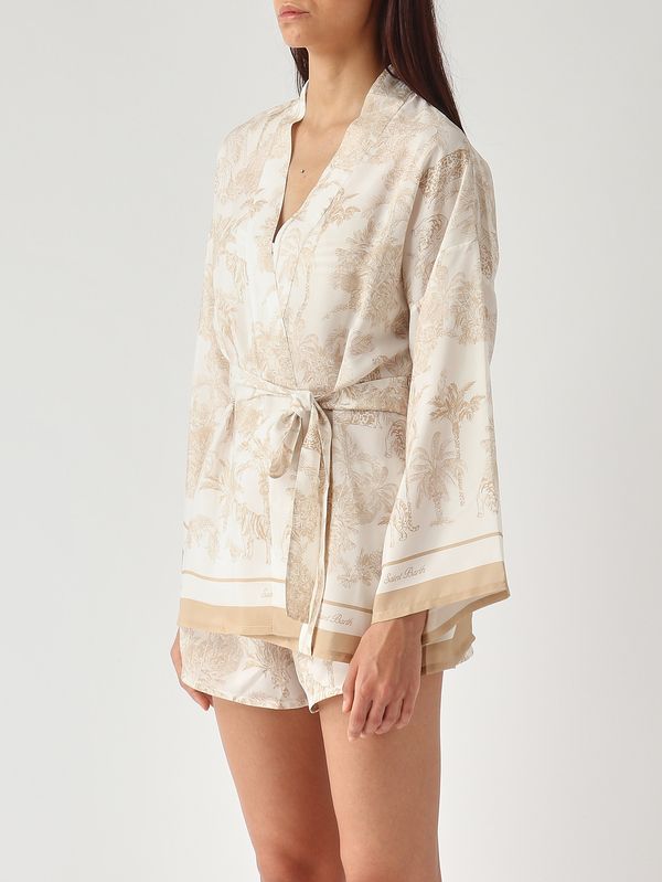 3. Kimono donna Carly in seta Silk Habotai Foulard Jungle Oc MC2 Saint Barth cyr0001