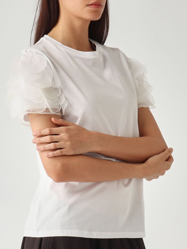 5. Camiseta de algodón para mujer Editti Blanco Max Mara Studio 2616971013600