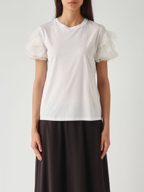 1. Camiseta de algodón para mujer Editti Blanco Max Mara Studio 2616971013600