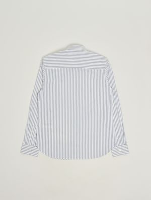 2. Boys' stretch cotton shirt White-Blue