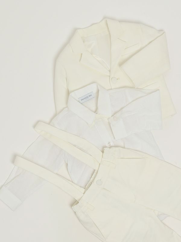 3. Completo neonato in cotone Bianco Emanuel Pris ecr0037i