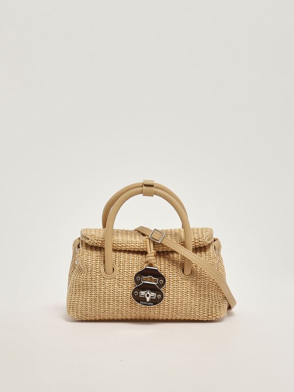 3. Borsa donna Dotta Vimini Baby in rafia e pelle Beige Paprika Dolce Zanellato 0692602030000 b
