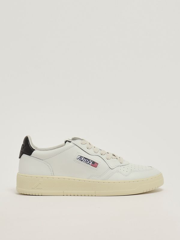 Sneakers donna Medalist Low in pelle Bianco-Nero Autry